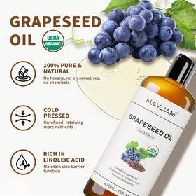 MAYJAM label close-up highlighting USDA organic certification benefit