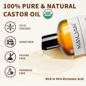 close-up of MAYJAM oil texture on skin highlighting thick, nutrient-rich consistency