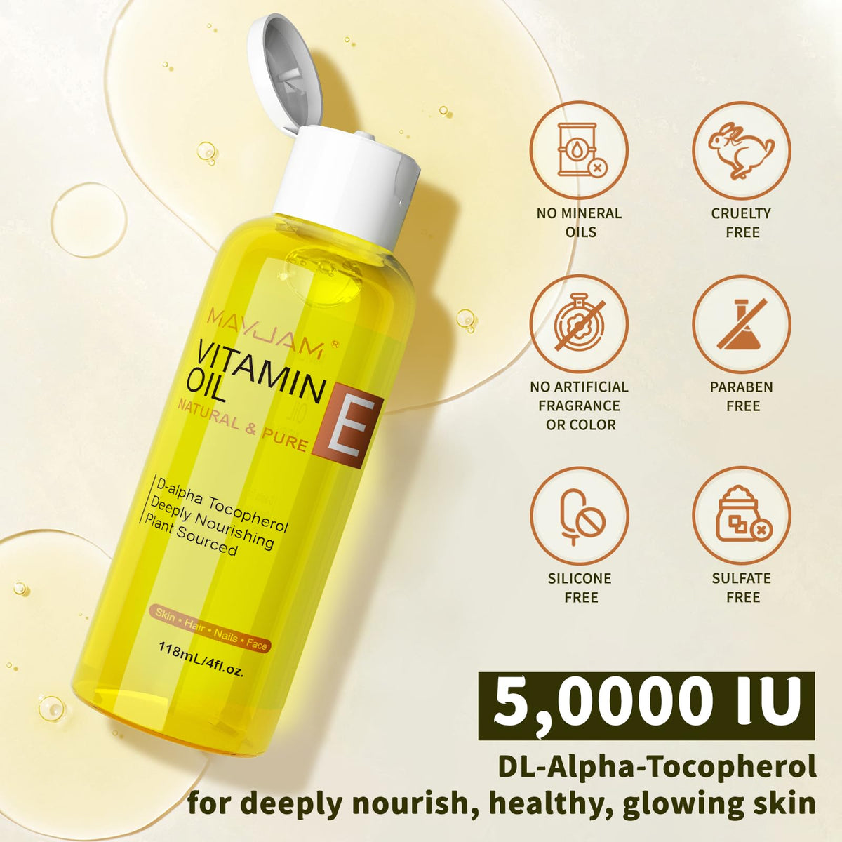 MAYJAM pump dispenser detail for easy measured application and convenience