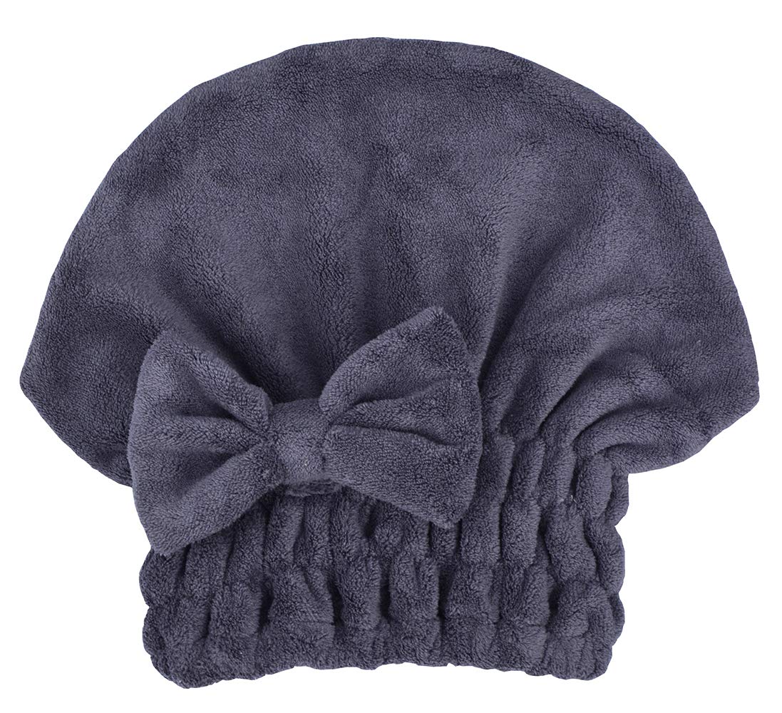 MAYOUTH woman wearing hair wrap after shower, hands-free drying benefit