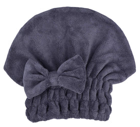 MAYOUTH woman wearing hair wrap after shower, hands-free drying benefit