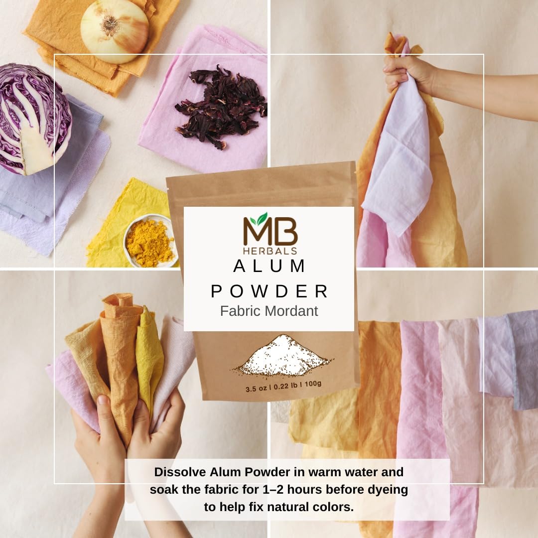 MB Herbals alum powder measured in spoon to show dosage control and safe use