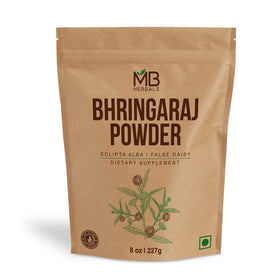 MB Herbals front packaging showing 227g pouch and product label with clear benefit