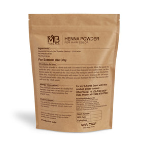 MB Herbals powdered henna close-up highlighting fine triple-sifted texture