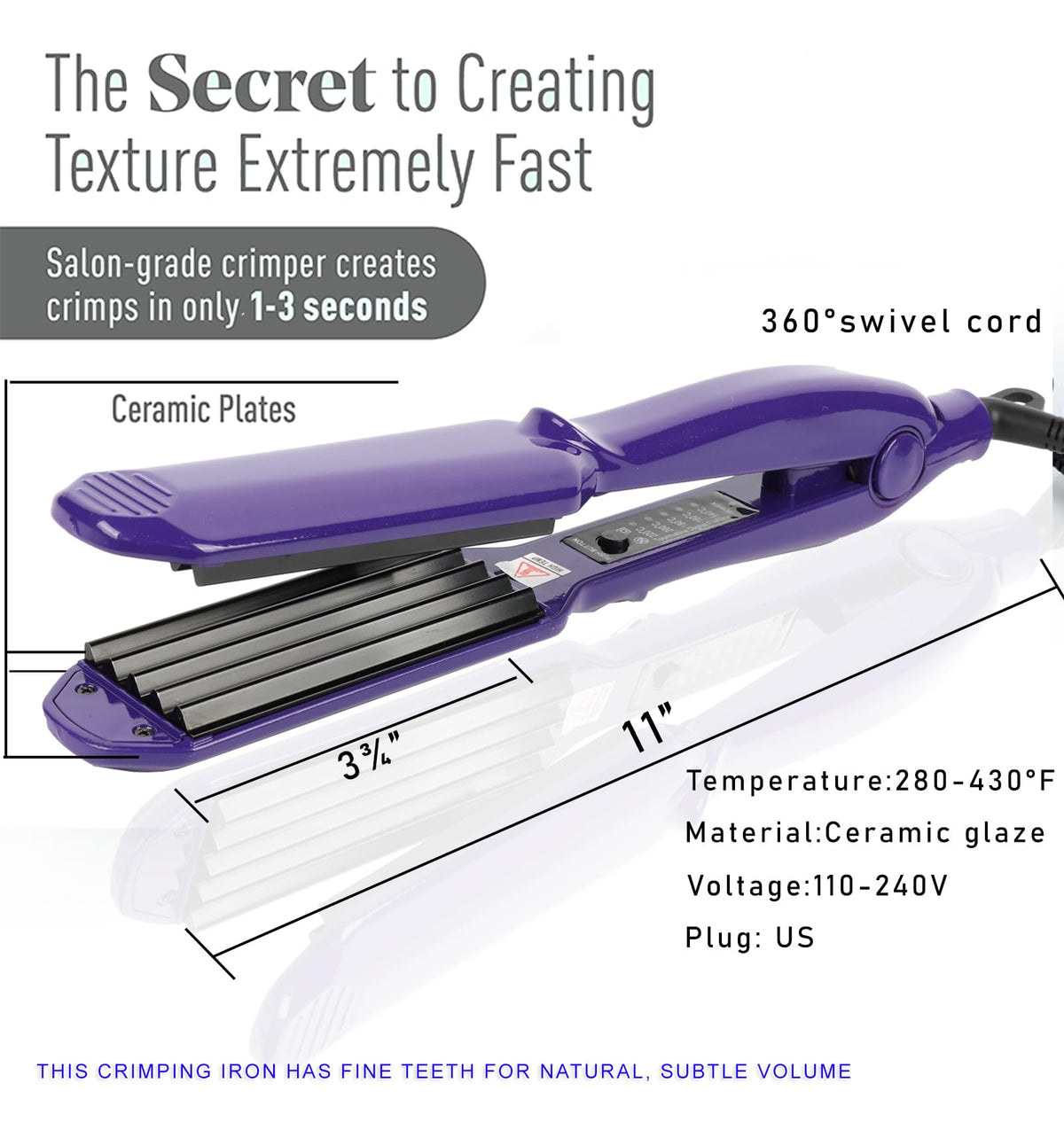 MBHAIR ceramic plate closeup highlighting smooth glaze for reduced frizz