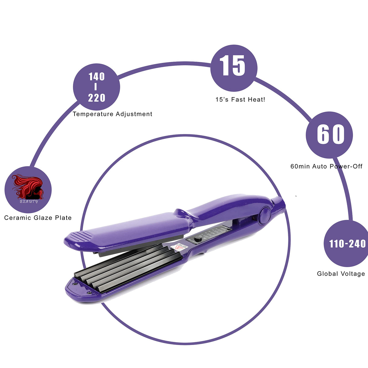 MBHAIR crimper in use creating corrugated texture for long‑lasting volume