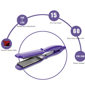 MBHAIR crimper in use creating corrugated texture for long‑lasting volume