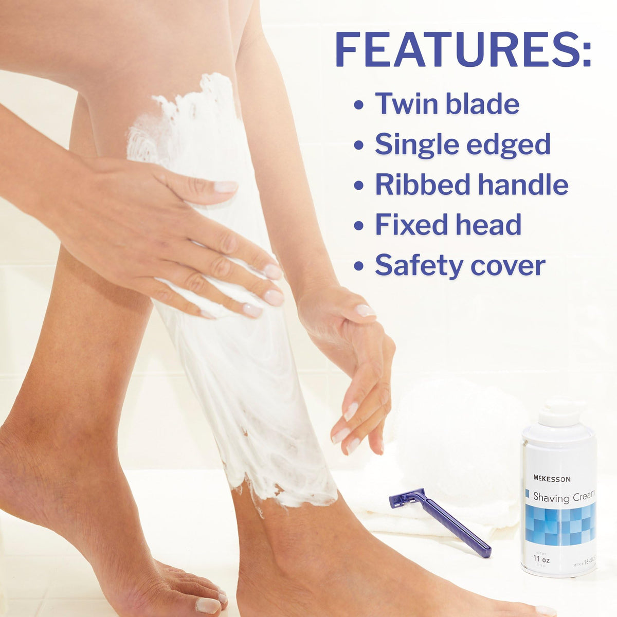 McKesson safety cap on razor protecting the blade