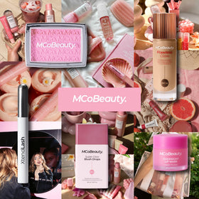 MCoBeauty milky toner styled on bathroom shelf showing everyday skincare routine benefit