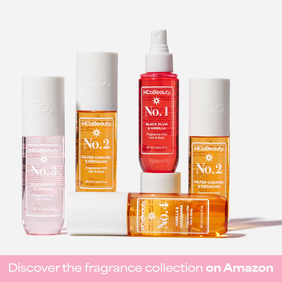 MCoBeauty No.2 90ml beside common items to show compact travel-friendly size
