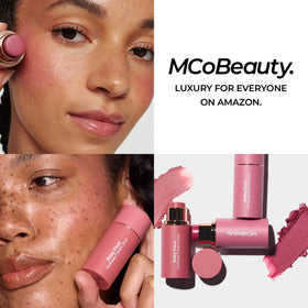 MCoBeauty in a travel makeup bag showing convenience for touch-ups