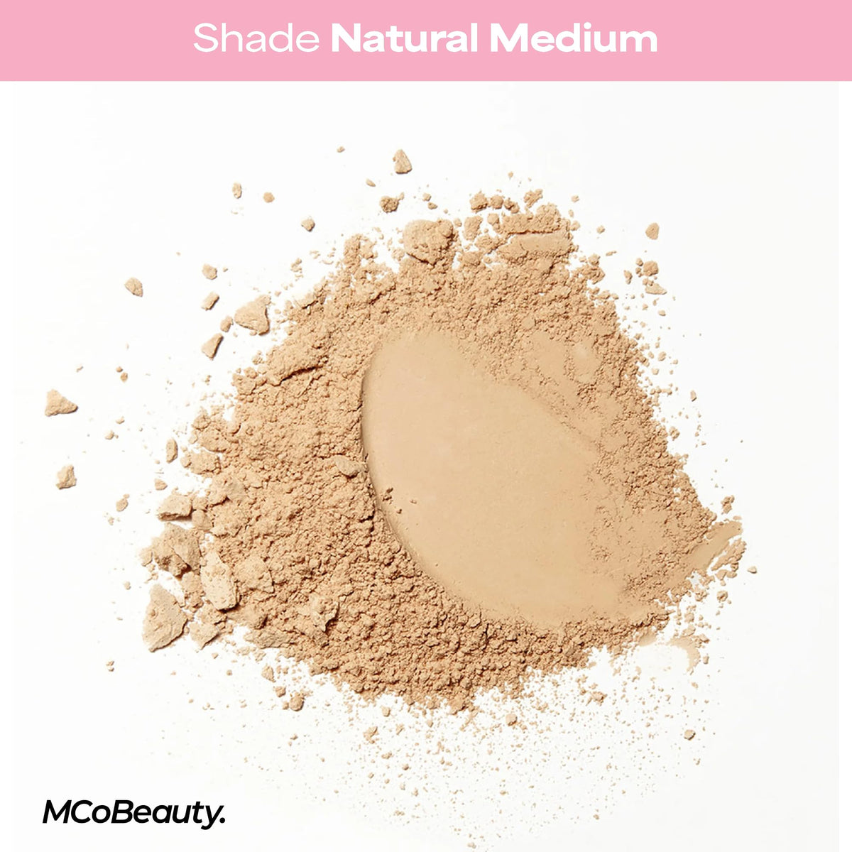 MCoBeauty powder pressed with sponge for targeted baking and long wear