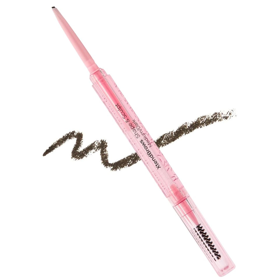 MCoBeauty XtendBrows front view showing compact pencil for easy use