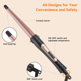 MCODON heat-resistant glove and insulated tip benefit: safer handling while styling