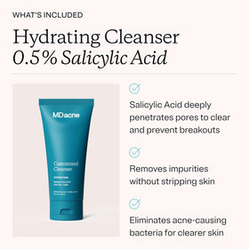 MDacne application on cheek demo showing targeted acne treatment use