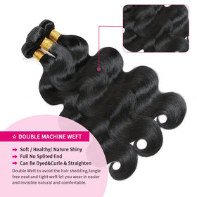MDL model wearing MDL bundles showing natural blend and salon-ready look