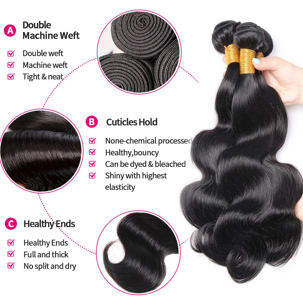MDL close-up of body wave texture showing silky shine and easy styling