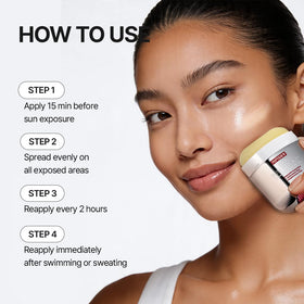 MDP sunstick inside a tote bag for on-the-go sun protection benefit
