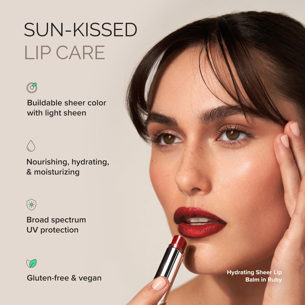 MDSolarSciences Crystal lip balm stick open with visible product for effortless application