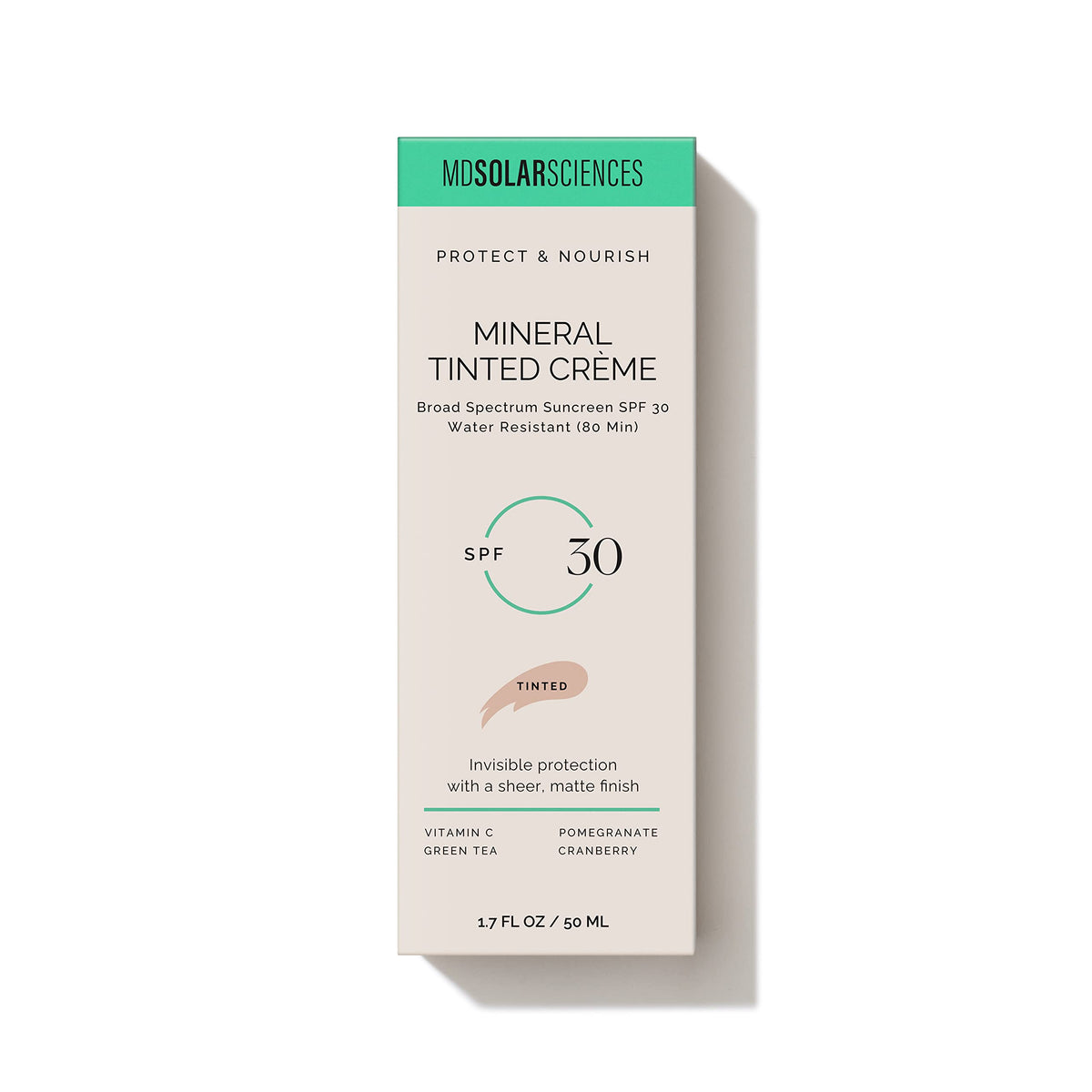 MDSolarSciences dermatologist-developed badge emphasizing trusted formulation