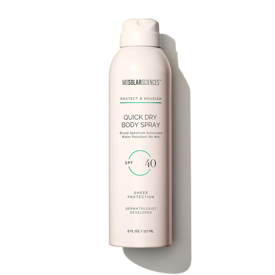MDSolarSciences front packaging showing SPF 40 and benefits for quick application