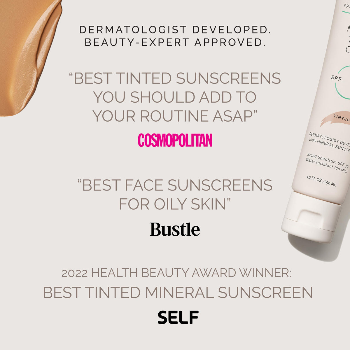 MDSolarSciences ingredient panel highlighting zinc oxide and antioxidants