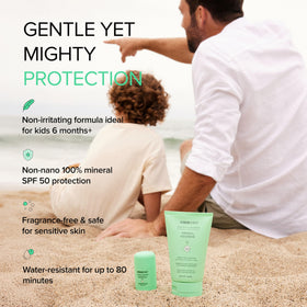 MDSolarSciences KidCrème being applied to a child outdoors for comfortable sun protection