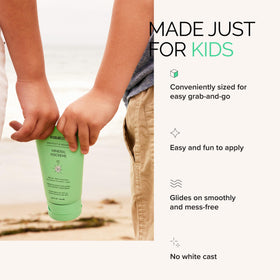MDSolarSciences KidCrème cream on hand scale showing amount needed for effective coverage