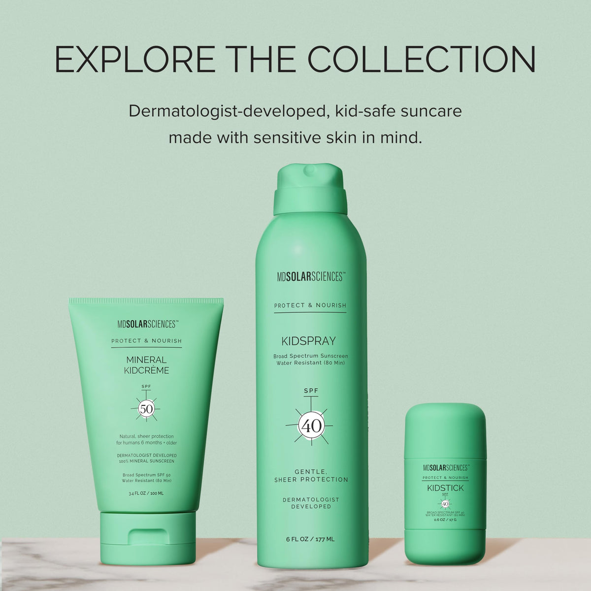 MDSolarSciences KidCrème ingredients label highlighting zinc oxide and antioxidant extracts