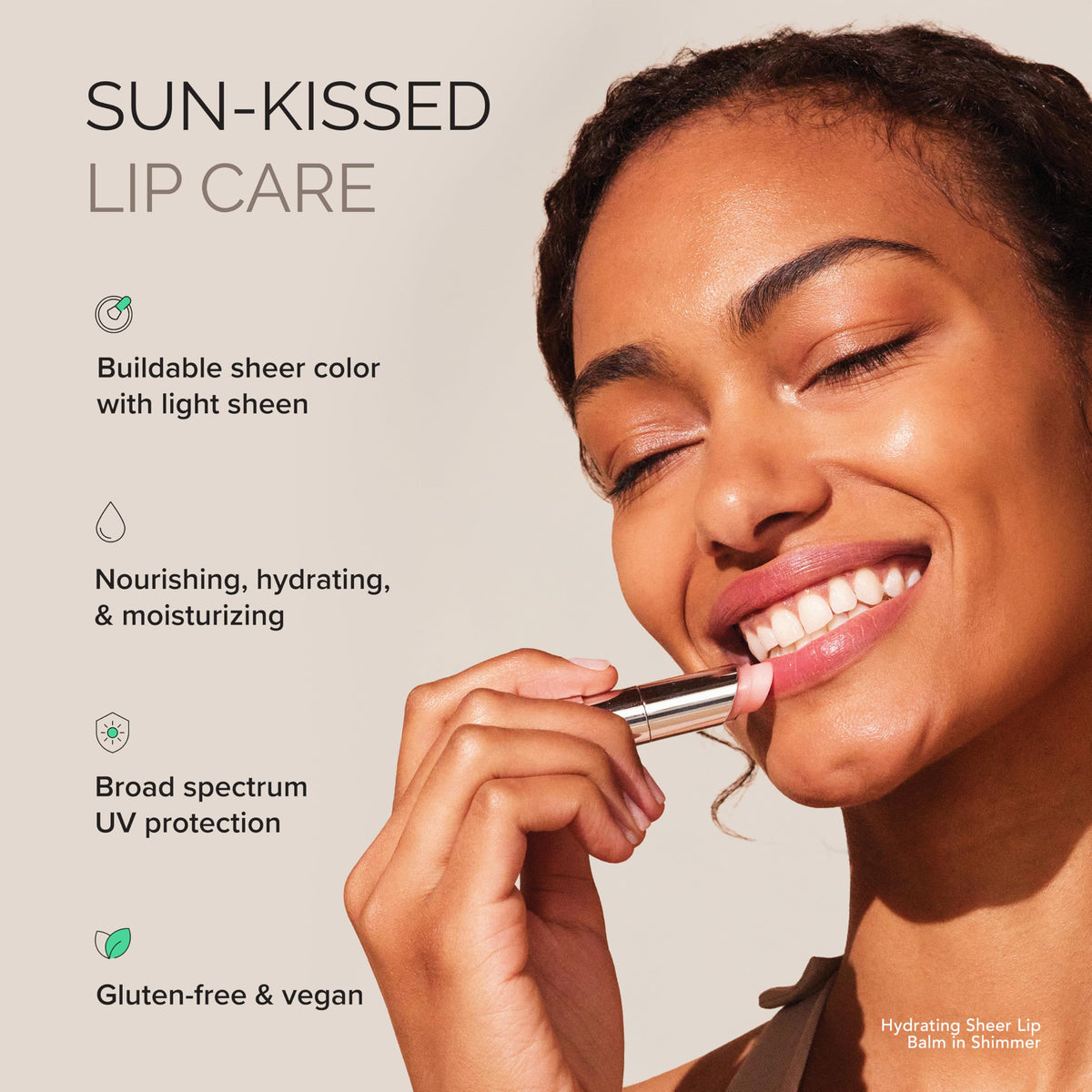 MDSolarSciences lip balm in hand illustrating compact size for easy portability