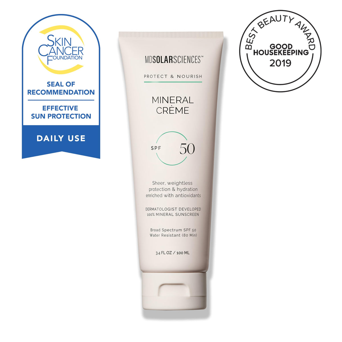 MDSolarSciences mineral crème texture close-up highlights smooth matte finish