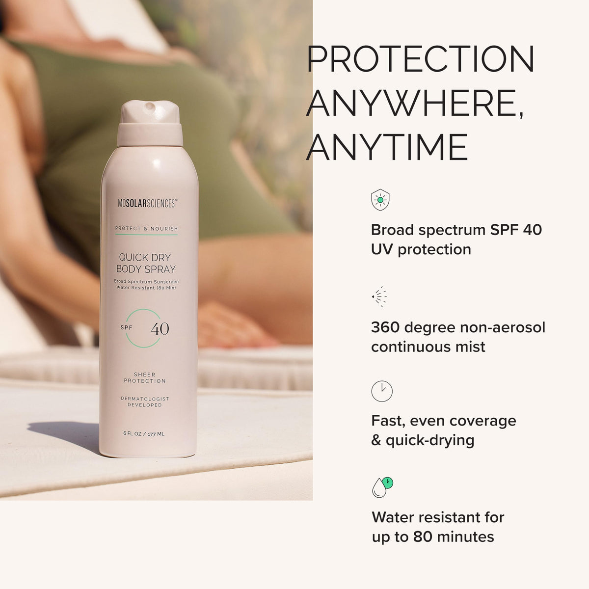 MDSolarSciences size comparison in hand for travel-friendly 6 fl oz convenience
