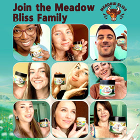 Meadow Bliss being applied on hand demonstrating immediate moisturizing effect