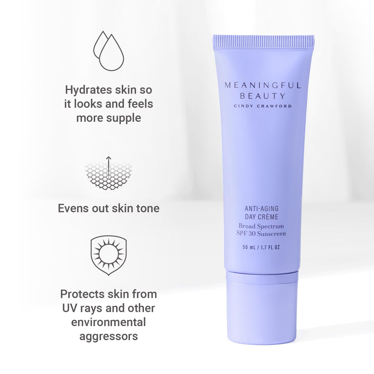 Meaningful Beauty Beyond pump dispensing product to show real size and control