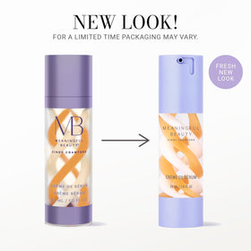 Meaningful Beauty close-up of silky cream texture highlighting fast absorption and smooth finish