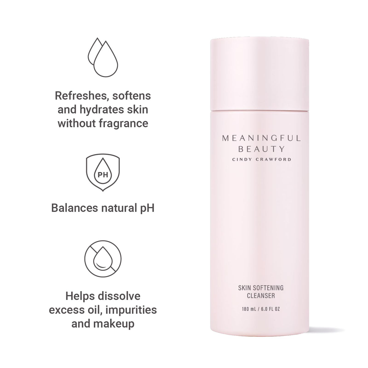 Meaningful Beauty dispensing pump action demonstrating easy control and minimal product waste