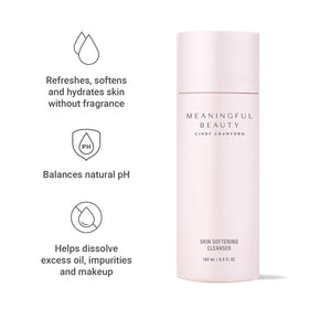 Meaningful Beauty dispensing pump action demonstrating easy control and minimal product waste