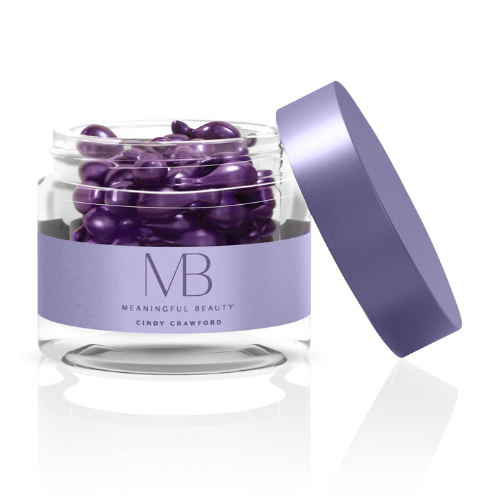 Meaningful Beauty front packaging showing 60-count box and capsules, clear product benefit