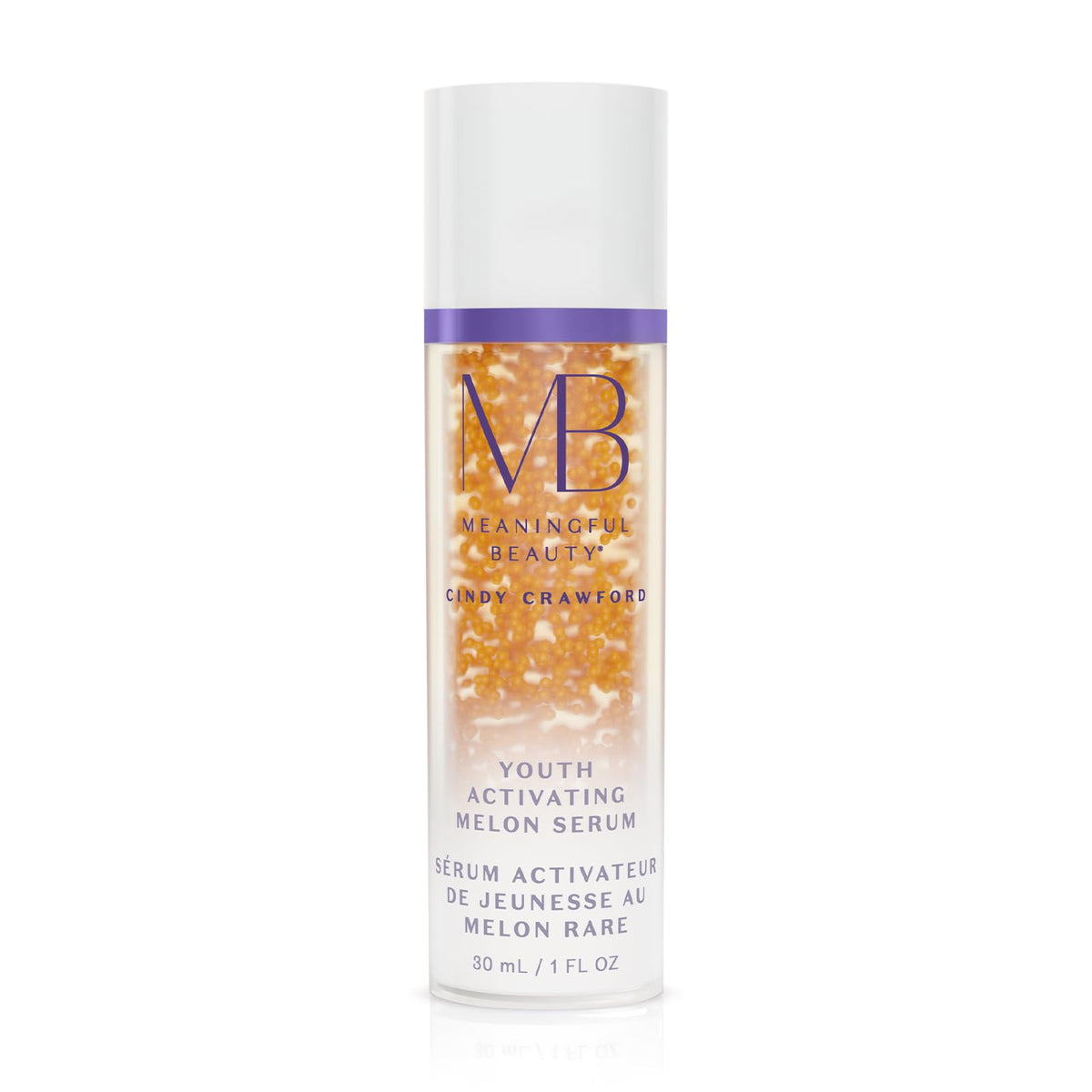 Meaningful Beauty bottle front view showing elegant design and hydration benefits