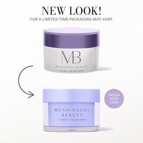 Meaningful Beauty open jar close-up displaying creamy texture and rich hydration