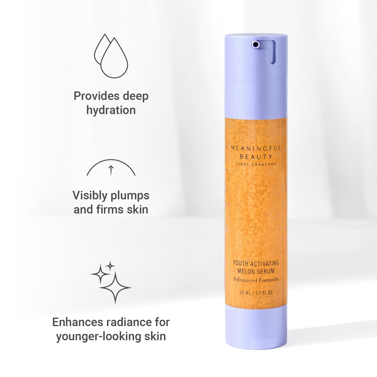 Meaningful Beauty pump dispenser detail highlighting easy, precise application