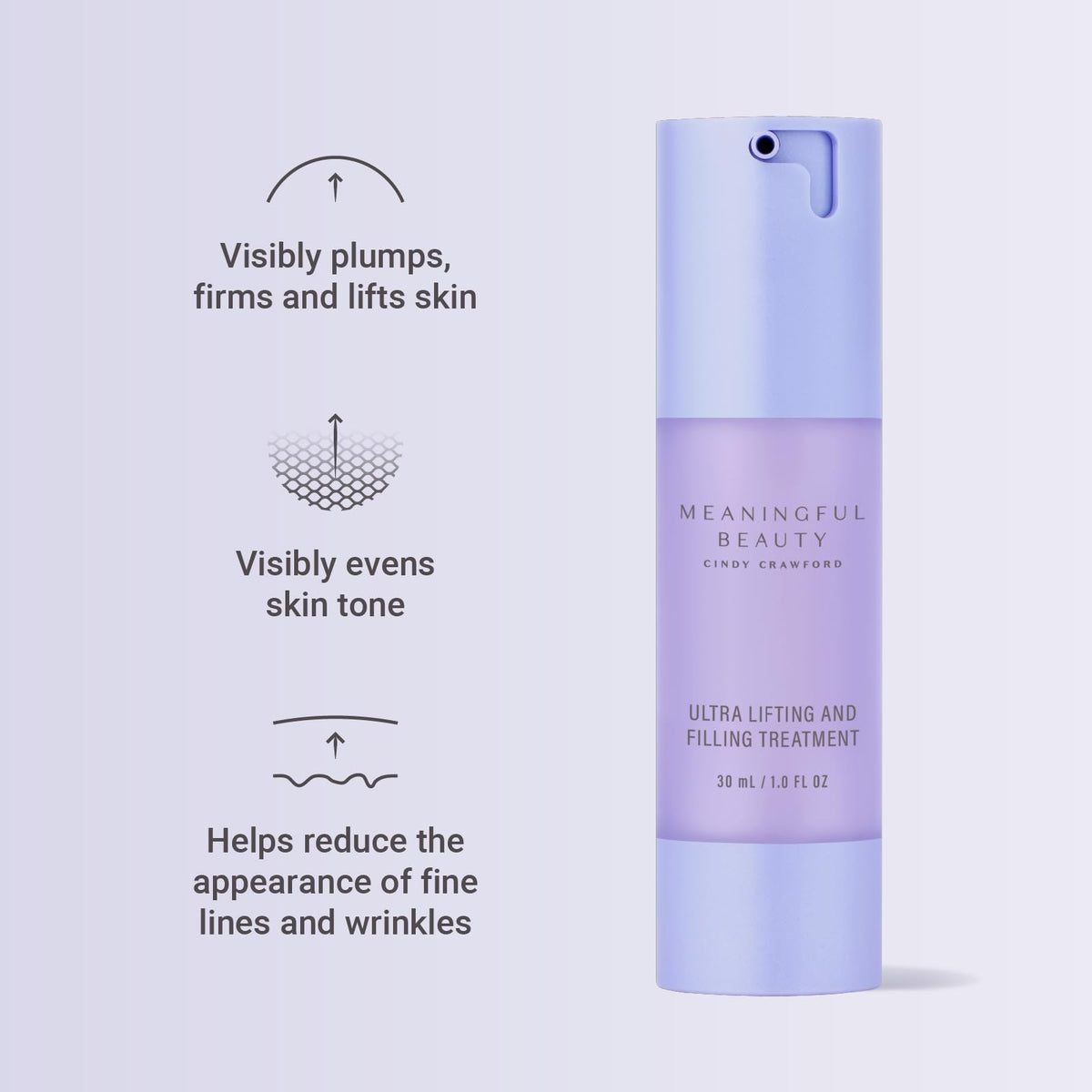 Meaningful Beauty texture drop on fingertip showing lightweight serum for fast absorption