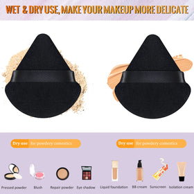 Meanplan puff held in hand illustrating compact size and travel convenience