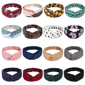 Meartchy headbands front packaging showing 16-piece set and pattern variety for styling