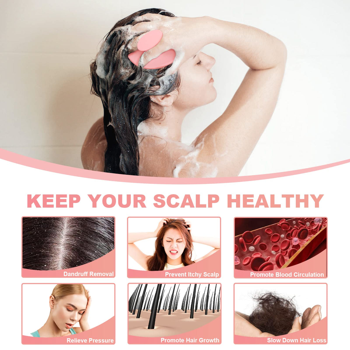 Meartchy in-shower use with shampoo lather for improved cleansing