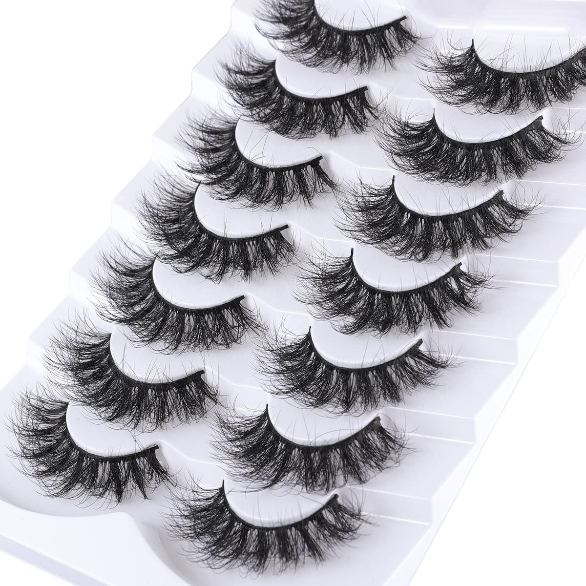 Mebver front packaging showing 7-pair lash set and product branding for convenience