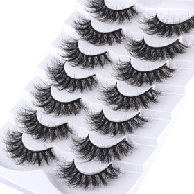 Mebver front packaging showing 7-pair lash set and product branding for convenience