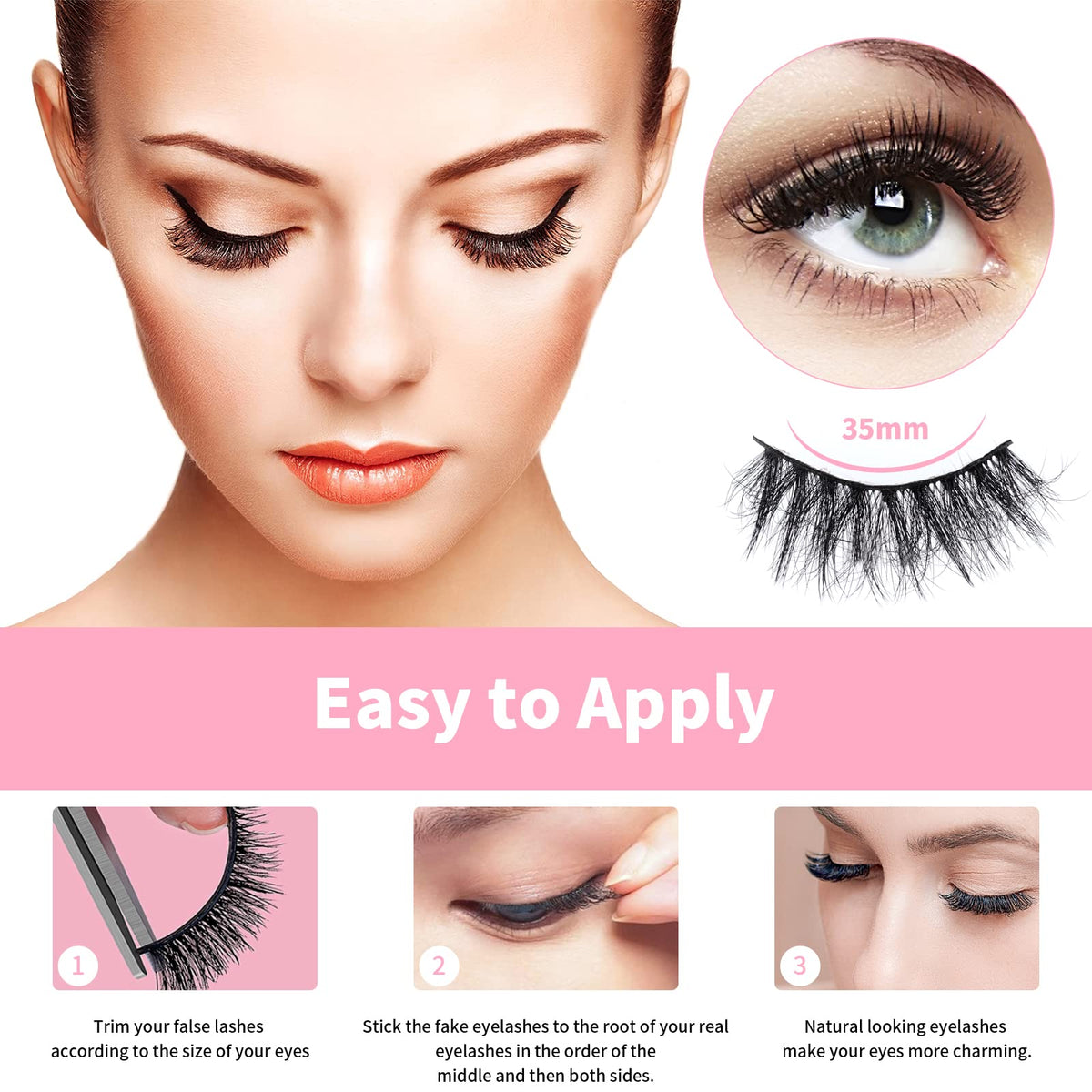 Mebver lifestyle evening look with lashes enhancing eye elongation and glamour