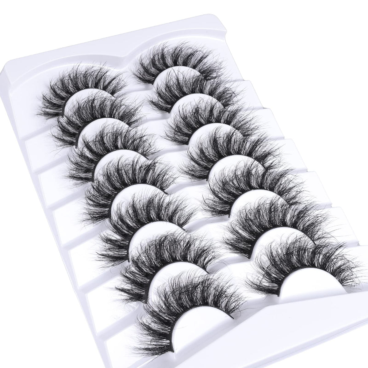 Mebver lashes held in hand for scale indicating lightweight, easy-to-wear size