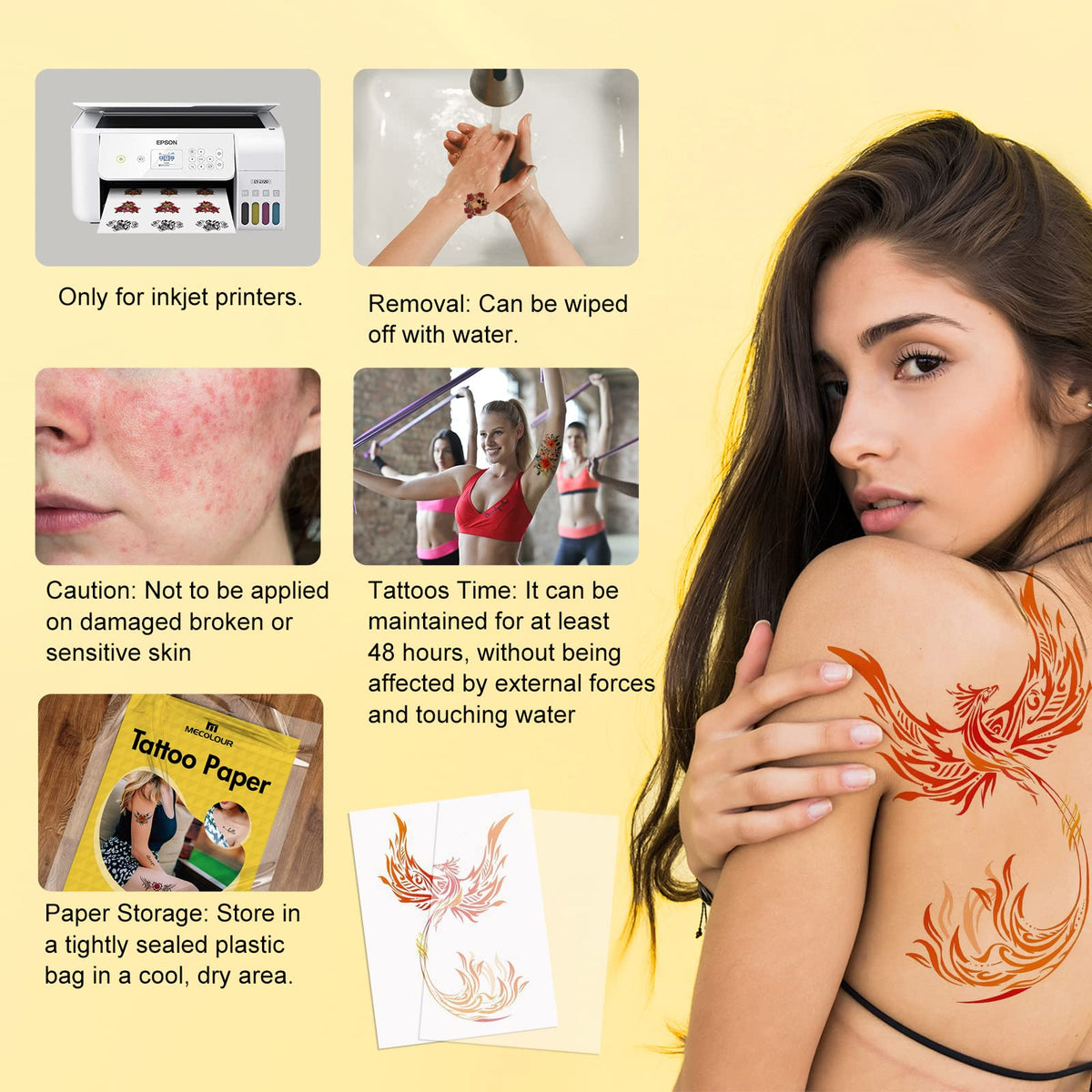 MECOLOUR tattoos used at a cosplay party showing customizable designs